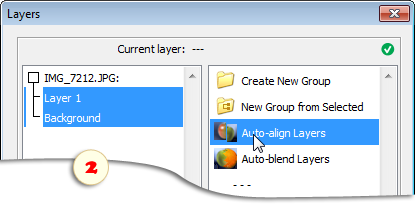 Auto-aligning layers