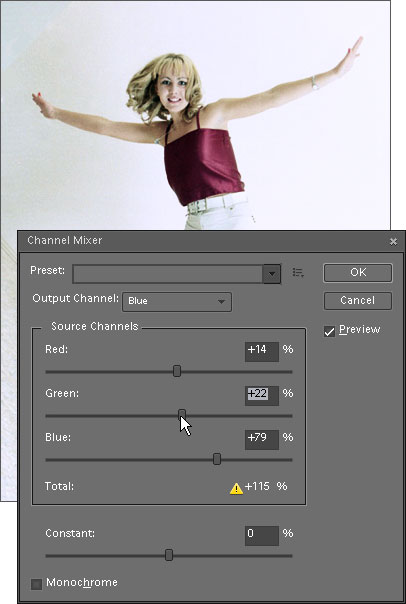 Channel Mixer dialog