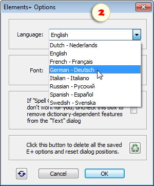 Choose an Elements+ category from Photo-Effekte drop menu