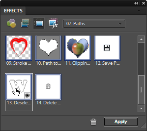 Deactivating shape outline