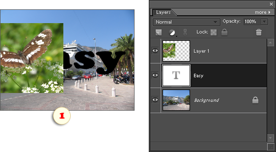 Clipping mask created from multi-layered document