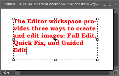 Paragraph text mode