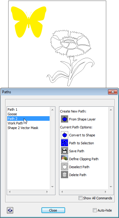 Selecting Work Path